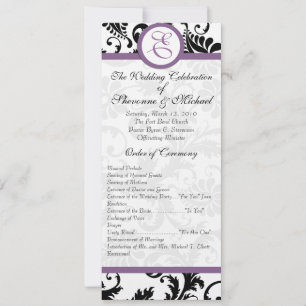 Raisin de raisin noir Damask Faire-part de mariage