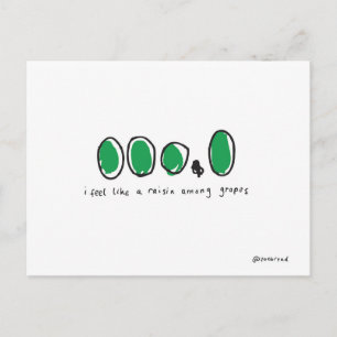 raisin parmi les raisins carte postale