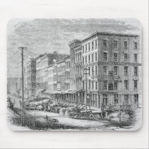 Raising a block of buildings in Chicago Mouse Pad