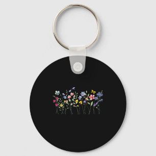 Raising A Wildflower Mom Matching Botanical _1 Keychain