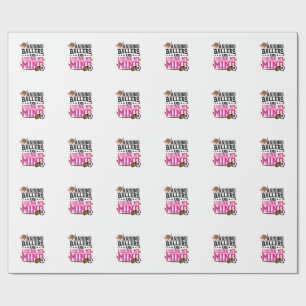 Raising Ballers Sports Mom Vintage T-Shirt Design  Wrapping Paper