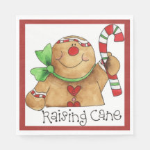Raising Cane Gingerbread Man Napkin