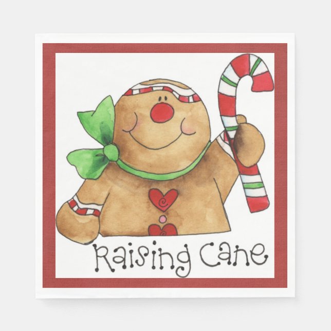 Raising Cane Gingerbread Man Napkin (Front)