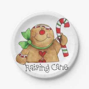 Raising Cane Gingerbread Man Paper Plate