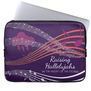 RAISING HALLELUJAHS IN STORM Personalized PURPLE Laptop Sleeve