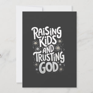 Raising Kids and Trusting God Mothers Day  Holiday Card