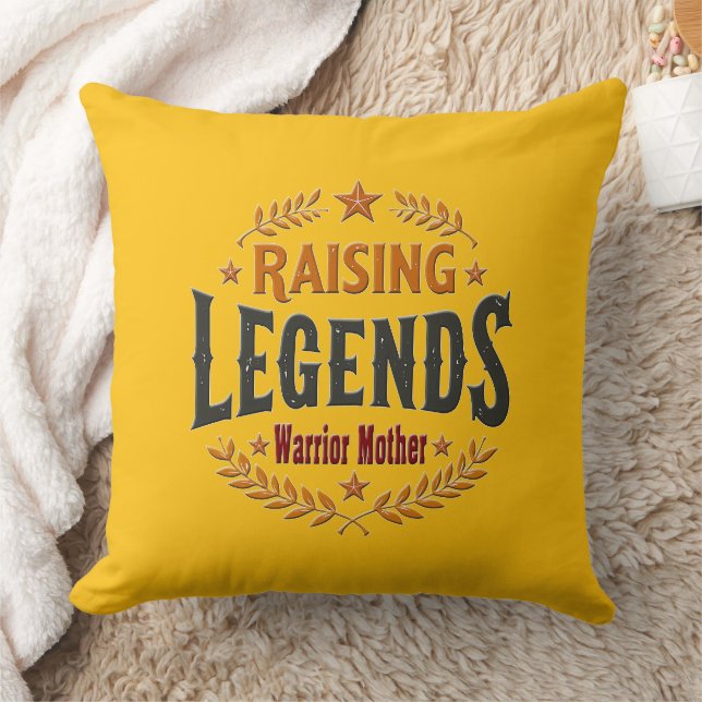 Raising Legends – Warrior Mother Design Throw Pillow (Blanket)