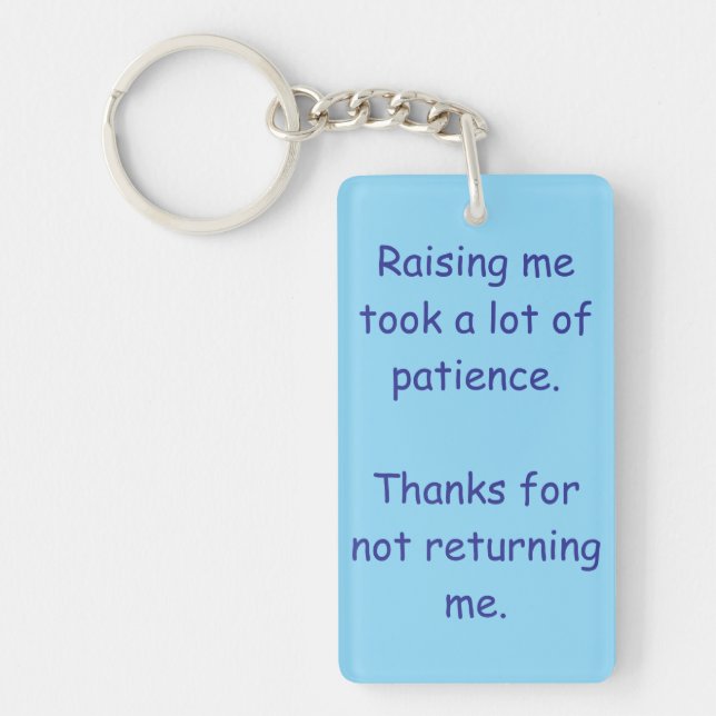 Raising me keychain (Front)