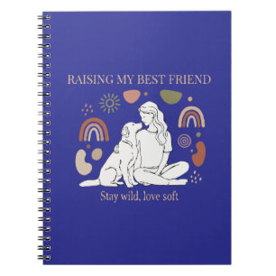 Raising My Best Friend Boho Dog Mom Notebook
