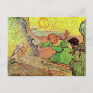 Raising of Lazarus after Rembrandt by van Gogh Postcard