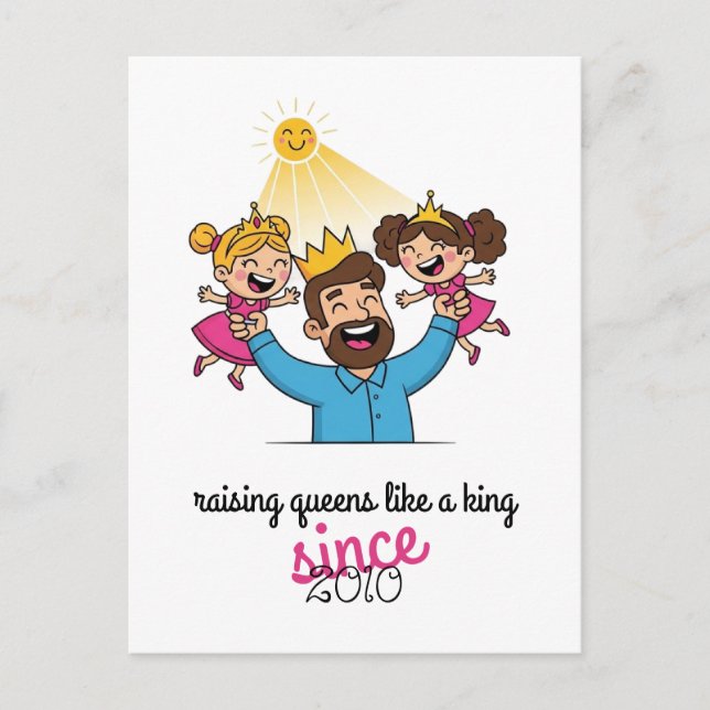 Raising Queens Like a King Holiday Postcard (Front)