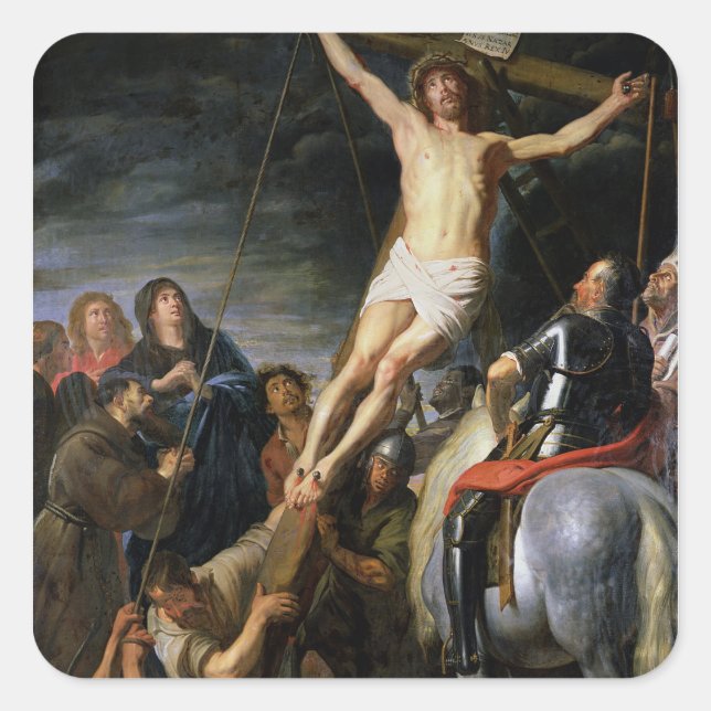 Raising the Cross, 1631-37 Square Sticker (Front)