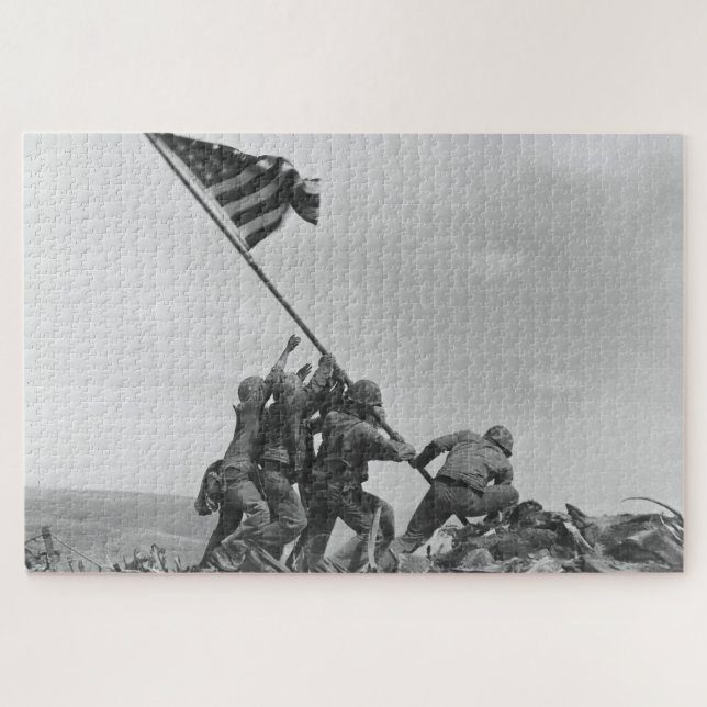 Raising the Flag on Iwo Jima Jigsaw Puzzle (Horizontal)