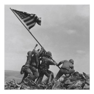Raising the Flag on Iwo Jima Poster
