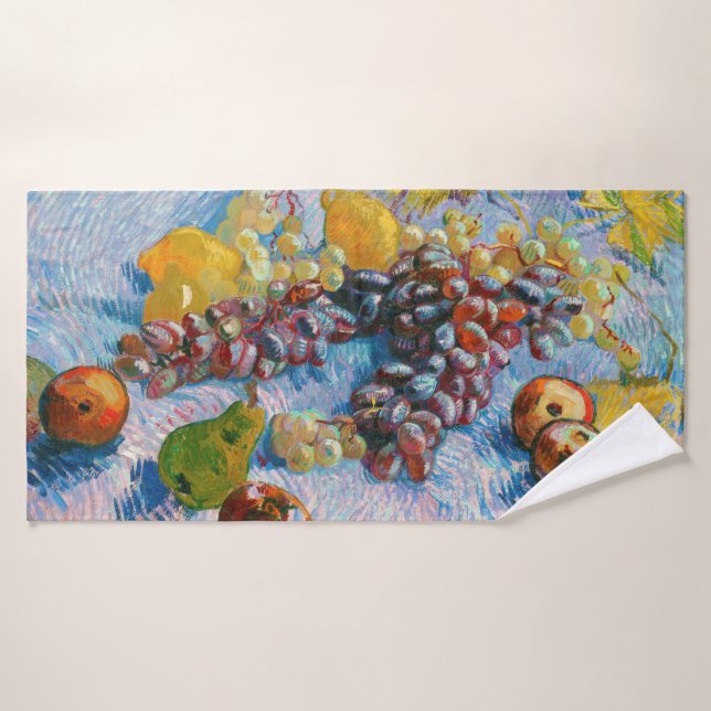 Raisins, citrons, poires et pommes, Van Gogh (Serviette de bain)