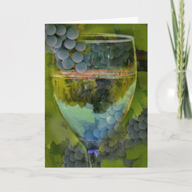 Raisins de verre à vin et Merci Feuille ! (Devant)
