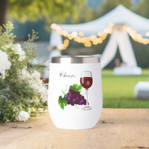 Raisins et Verre à vin Personnalisé