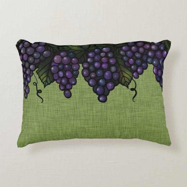 Raisins et vignes pourpres, Coussin d'accentuation (Devant)