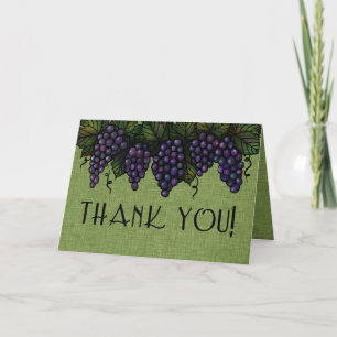 Raisins pourpres, Carte de remerciements, Linge, V