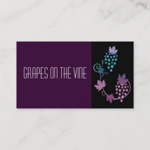 Raisins sur un carte de visite de vigne