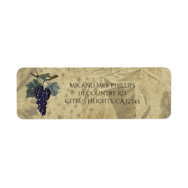 Raisins Violets Rustique Vintage (Devant)