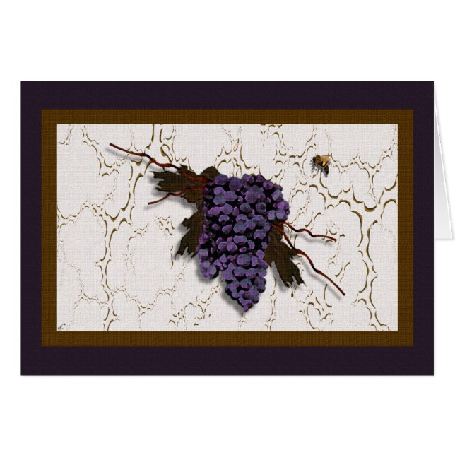 Raisins violets rustiques et élégants (Devant horizontal)