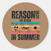 Raison aller à la plage en été Sticker