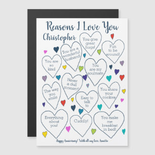 Raisons Anniversaires Je Vous Aime Aimant Magnet P