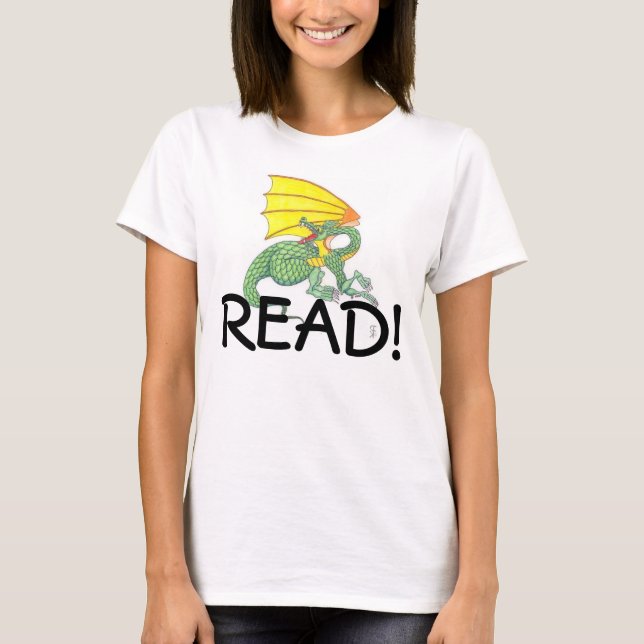 Raisons de lire le T-shirt de dames de dragon (Devant)