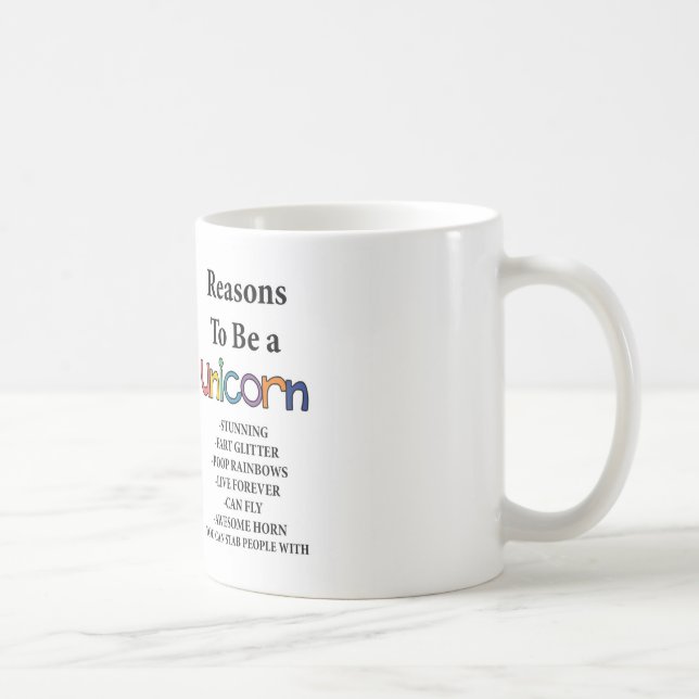 Raisons d'être une tasse de licorne (Droite)
