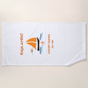 Raja Ampat Exotic Luxury Sailing Beach Towel