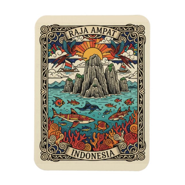 Raja Ampat Indonesia Magnet (Vertical)
