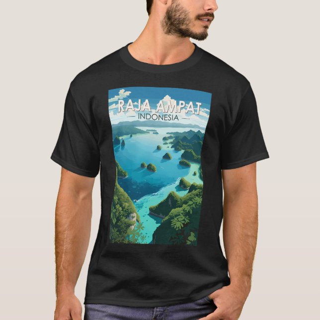 Raja Ampat Indonesia Travel Art T-Shirt (Front)