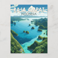 Raja Ampat Indonesia Travel Art Vintage