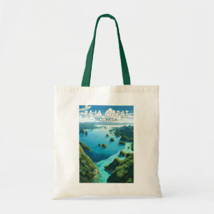 Raja Ampat Indonesia Travel Art Vintage Tote Bag