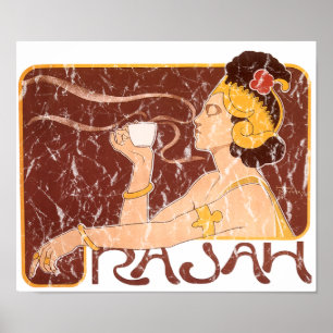 Rajah Coffee- distressed Poster