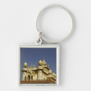 Rajasthan, India A woman standing at and accient Keychain