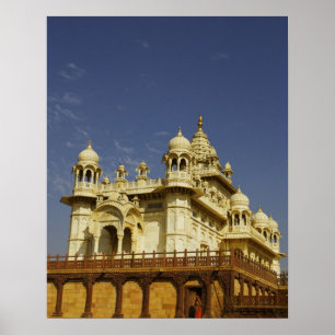 Rajasthan, India A woman standing at and accient Poster