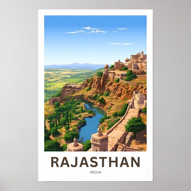 Rajasthan India Travel Print (Front)