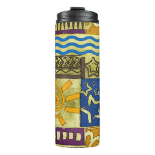 Rajasthan Indian, Patchwork Carpet Texture. Thermal Tumbler