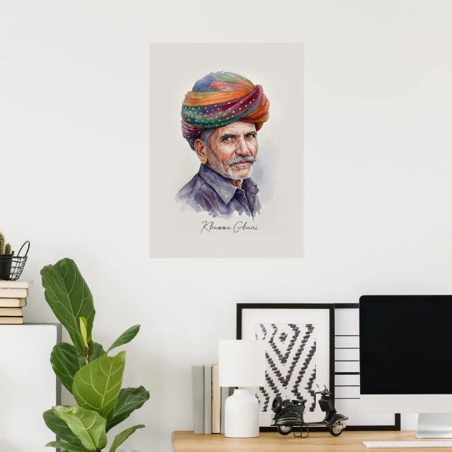  Rajasthani Wall Art Poster (Home Office)