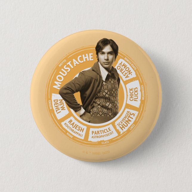 Rajesh Info Graphic 2 Inch Round Button (Front)