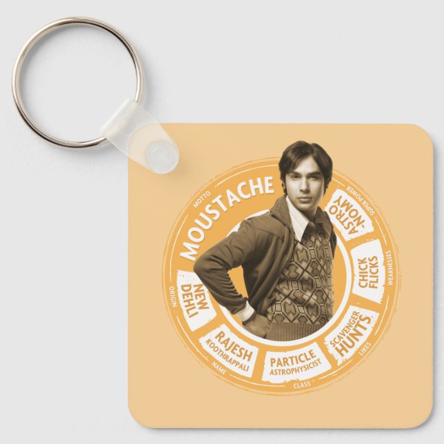 Rajesh Info Graphic Keychain (Front)