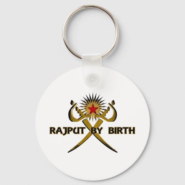 Rajput By Birth Sun-Star Keychain (Front)