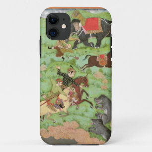 Rajput princes hunting bears; a mahout and his ele iPhone 11 case