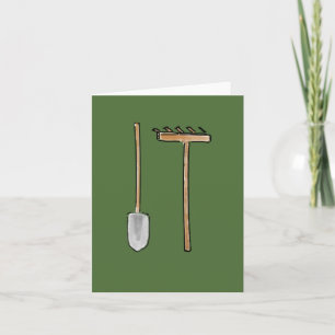 Rake and Spade Greeting Card