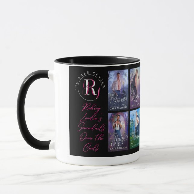 Rake Review 12-Cover Mug in Black (Left)