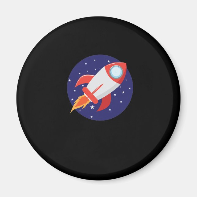 Rakete mit Sternen Magnet (Front)