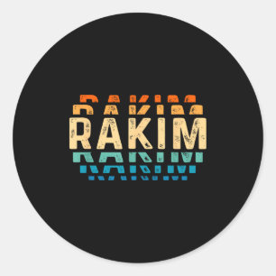 Rakim Vintage Tee Love Heart Rakim D Retro Rakim  Classic Round Sticker
