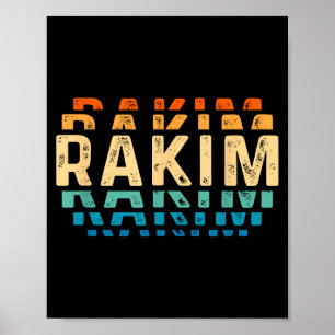 Rakim Vintage Tee Love Heart Rakim D Retro Rakim Poster